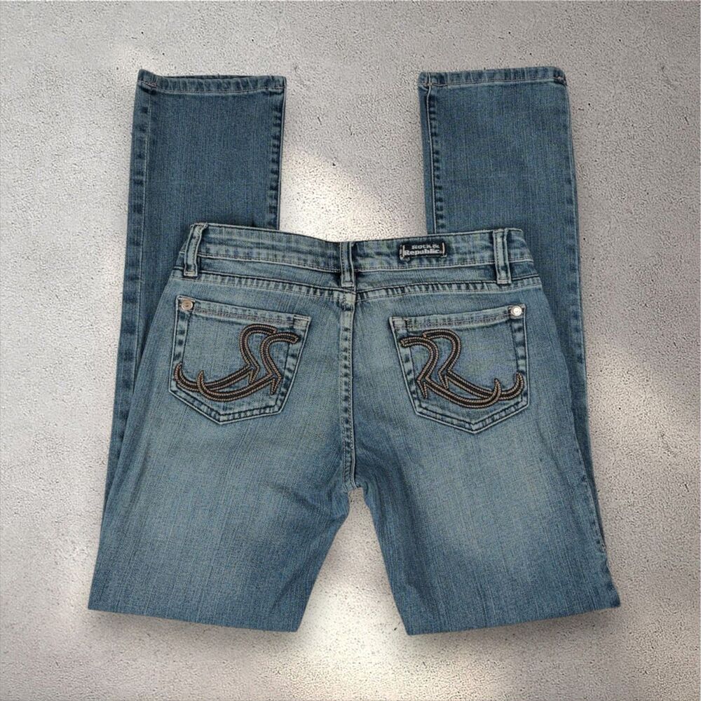 VTG Rock & Republic ROTH Low Rise Bootcut Jeans Women's 27 Western Y2K